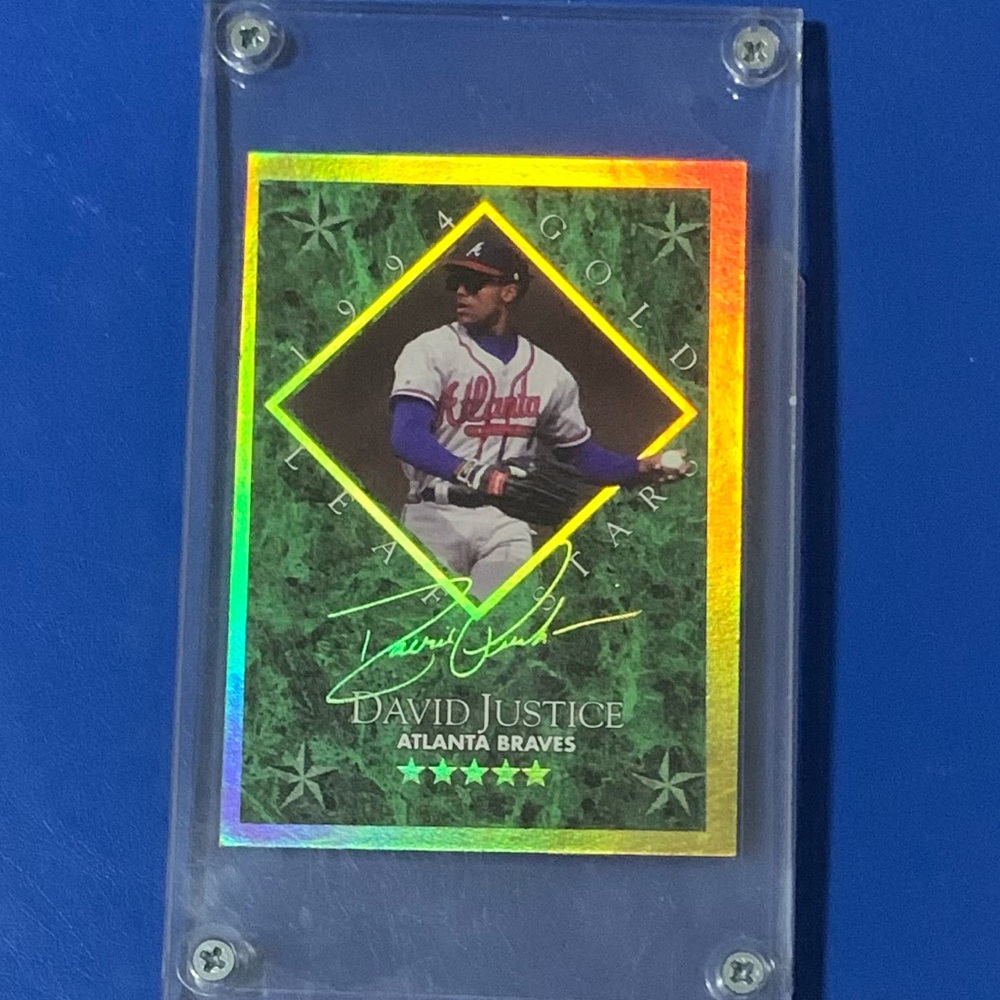 David Justice #3 of 14* 1994 Donruss Gold Leaf Baseball Trading Card